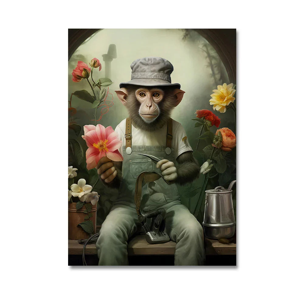 DecorBites™ Nordic Gorilla Wall Art Canvas Print