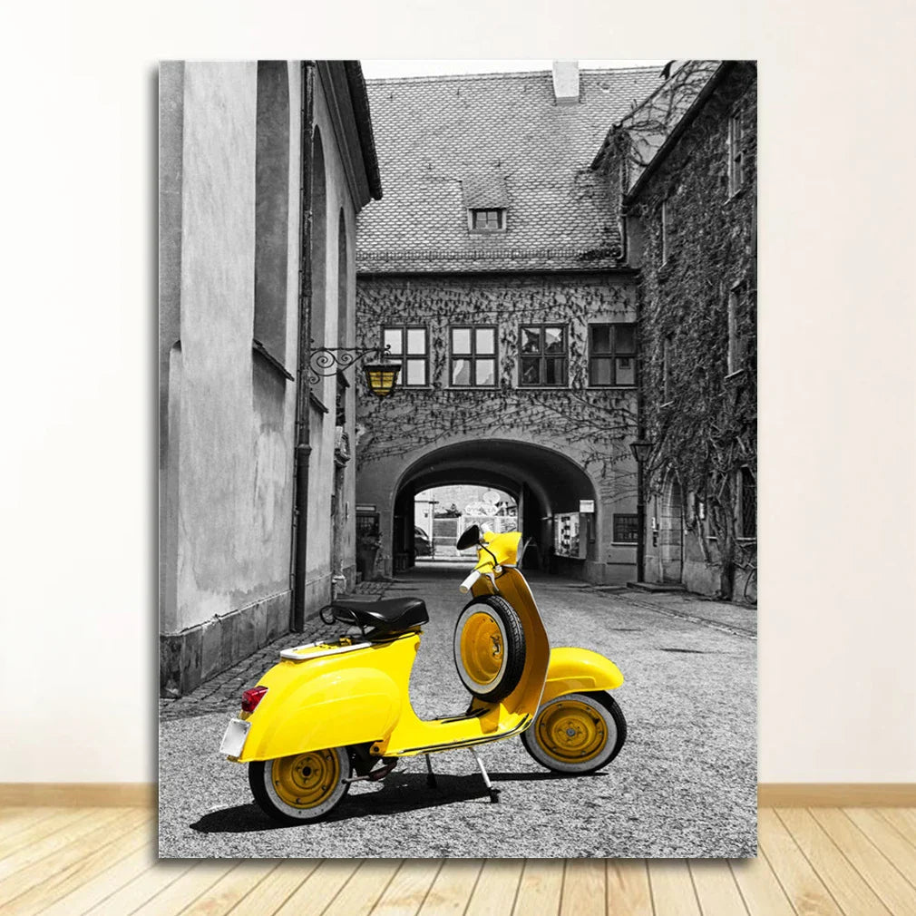 DecorBites™ Nordic Landscape Canvas Print Set - Yellow Scenery