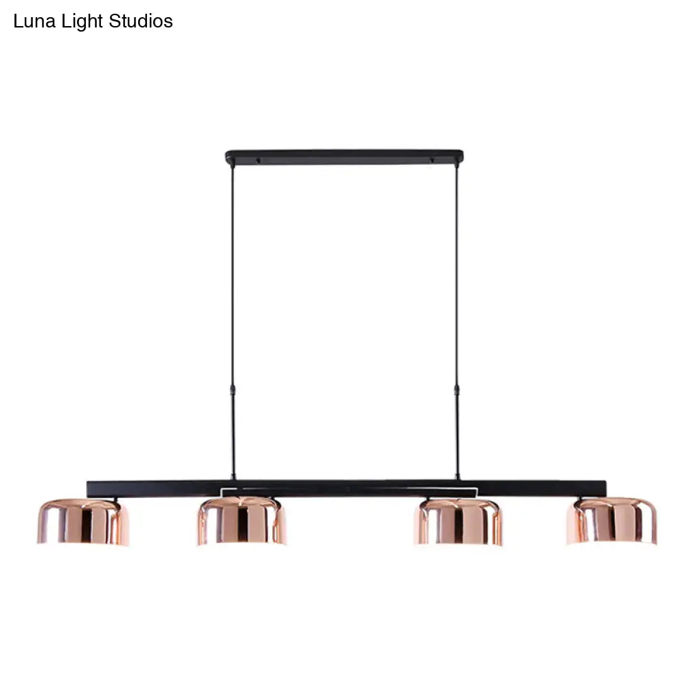 DecorBites™ Nordic LED Diner Island Lamp: 4-Light Hanging Fixture with Acrylic Shade