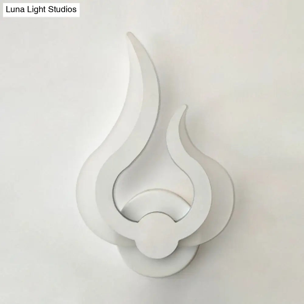 DecorBites™ Nordic LED Flame-Shaped Wall Sconce Light for Cozy Bedroom Ambiance in Warm/White