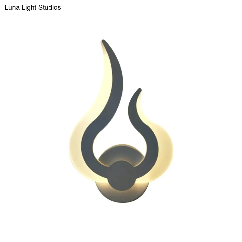 DecorBites™ Nordic LED Flame-Shaped Wall Sconce Light for Cozy Bedroom Ambiance in Warm/White