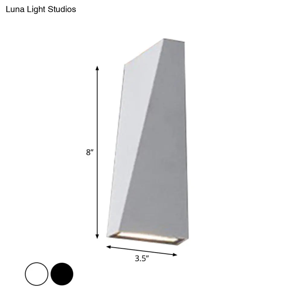 DecorBites™ Nordic LED Flush Wall Sconce Black/White Triangular LED Wall Lamp
