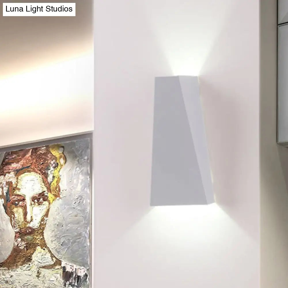 DecorBites™ Nordic LED Flush Wall Sconce Black/White Triangular LED Wall Lamp