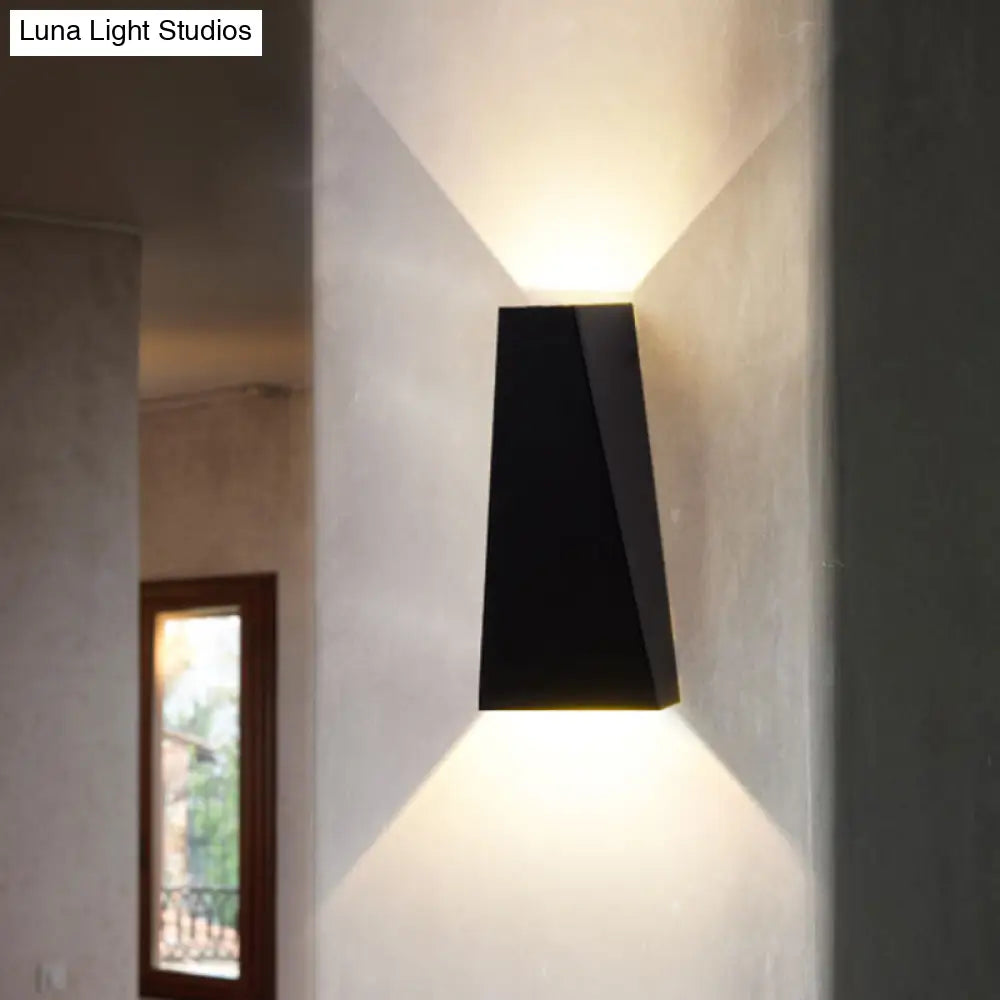 DecorBites™ Nordic LED Flush Wall Sconce Black/White Triangular LED Wall Lamp