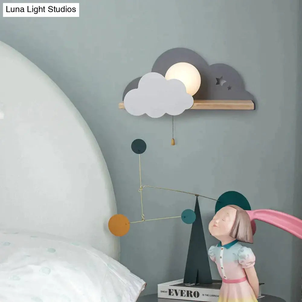 DecorBites™ Nordic Macaron LED Cloud Glass Wall Lamps for Children Room