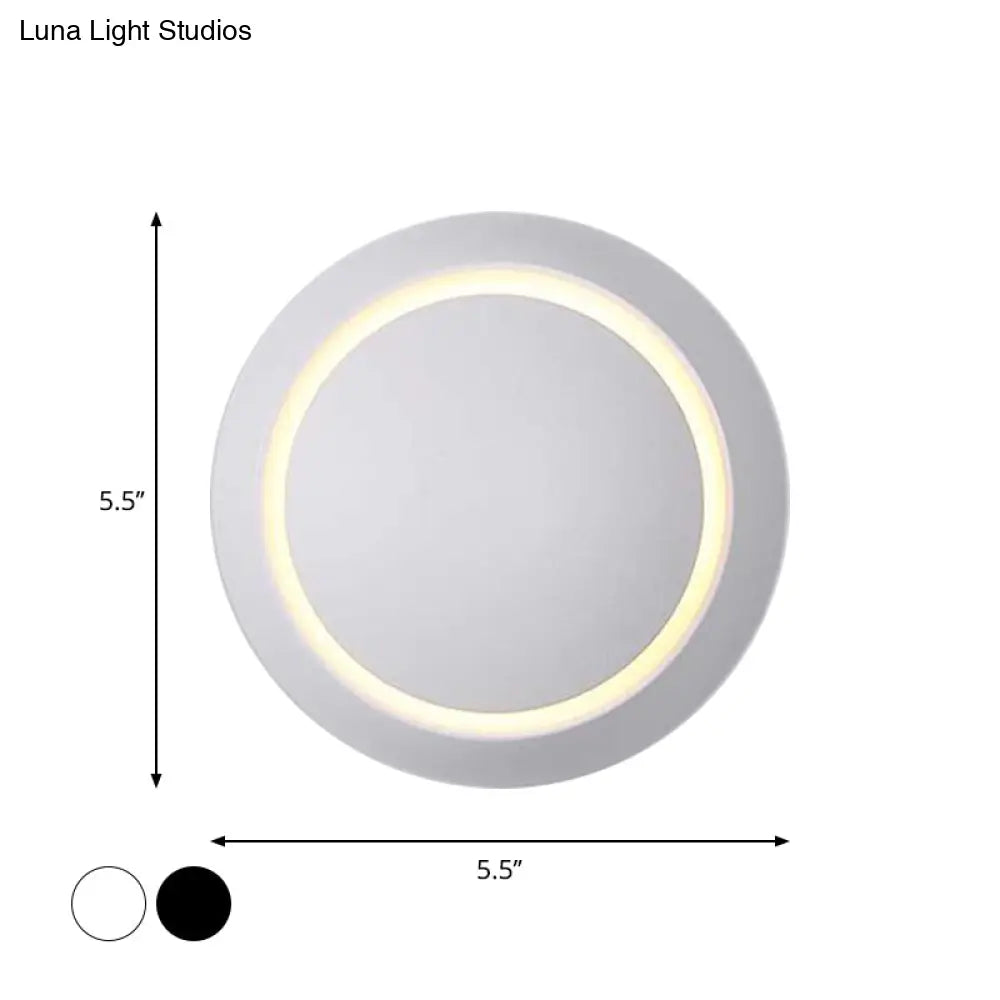 DecorBites™ Nordic Metal Moon Wall Light - Moveable Flush Mount Sconce in Black/White/Pink with LED White/Yellow Light