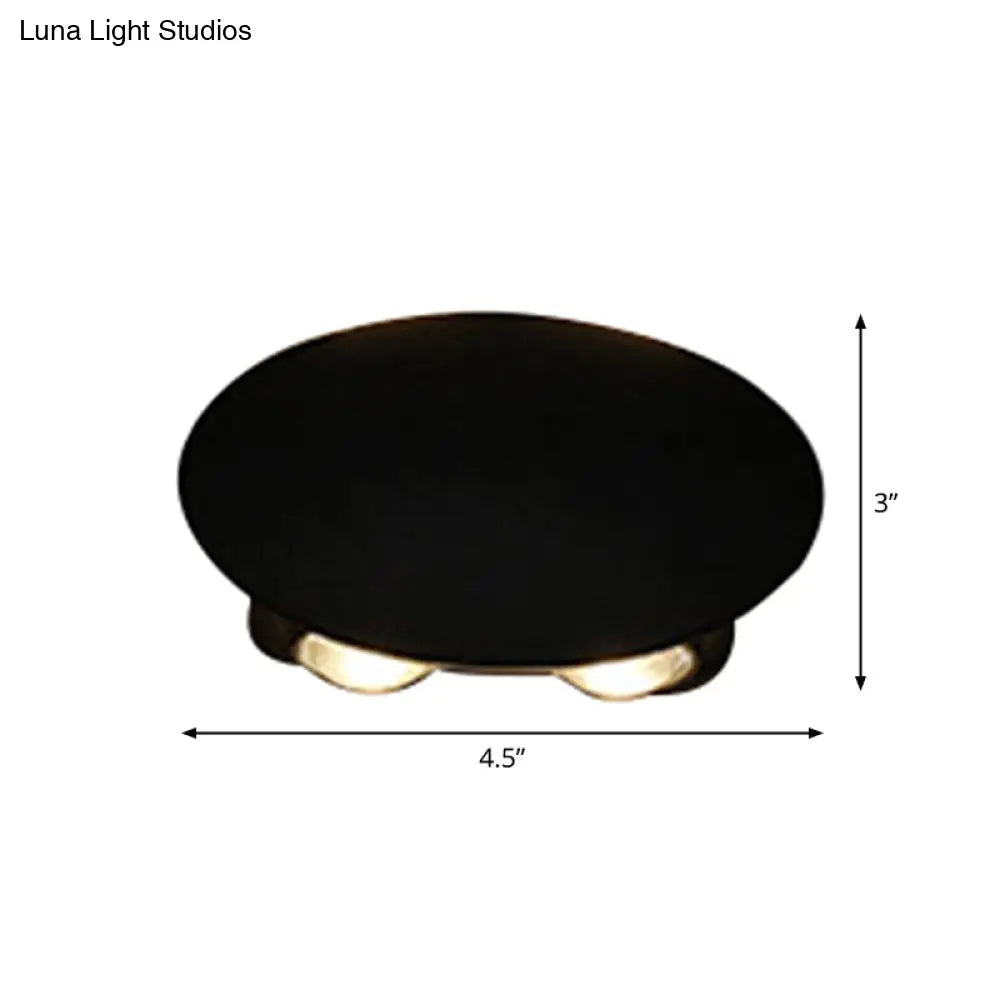 DecorBites™ Nordic Metallic Mini Wall Light - Ellipse/Curve/Honeycomb Design - 4/6-Bulb LED Wall Washer Sconce in Black for Hallways