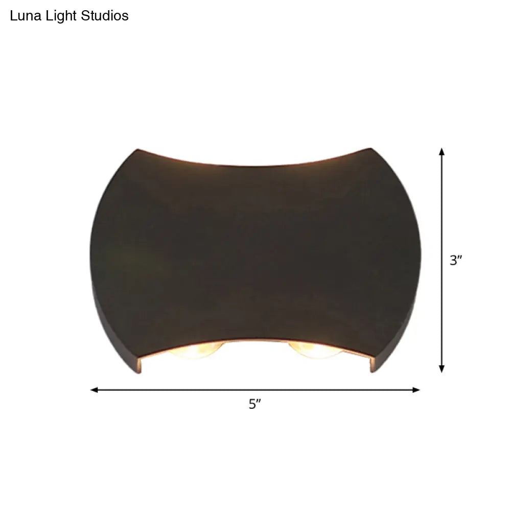 DecorBites™ Nordic Metallic Mini Wall Light - Ellipse/Curve/Honeycomb Design - 4/6-Bulb LED Wall Washer Sconce in Black for Hallways