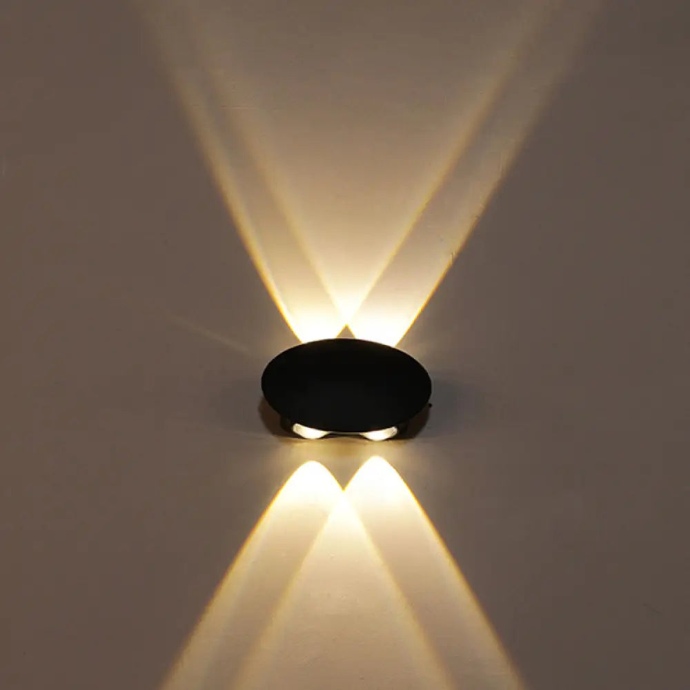 DecorBites™ Nordic Metallic Mini Wall Light - Ellipse/Curve/Honeycomb Design - 4/6-Bulb LED Wall Washer Sconce in Black for Hallways