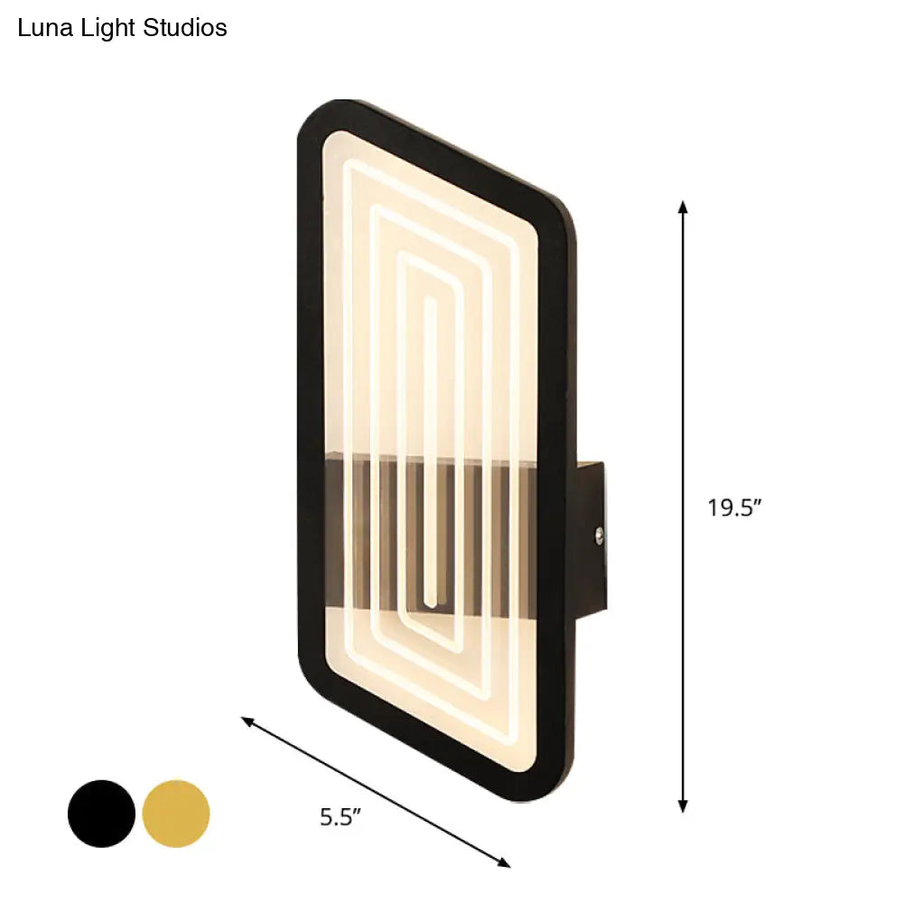 DecorBites™ Nordic Metallic Wall Sconce in Black/Gold with Warm/White Light, 12.5"/19.5" Wide