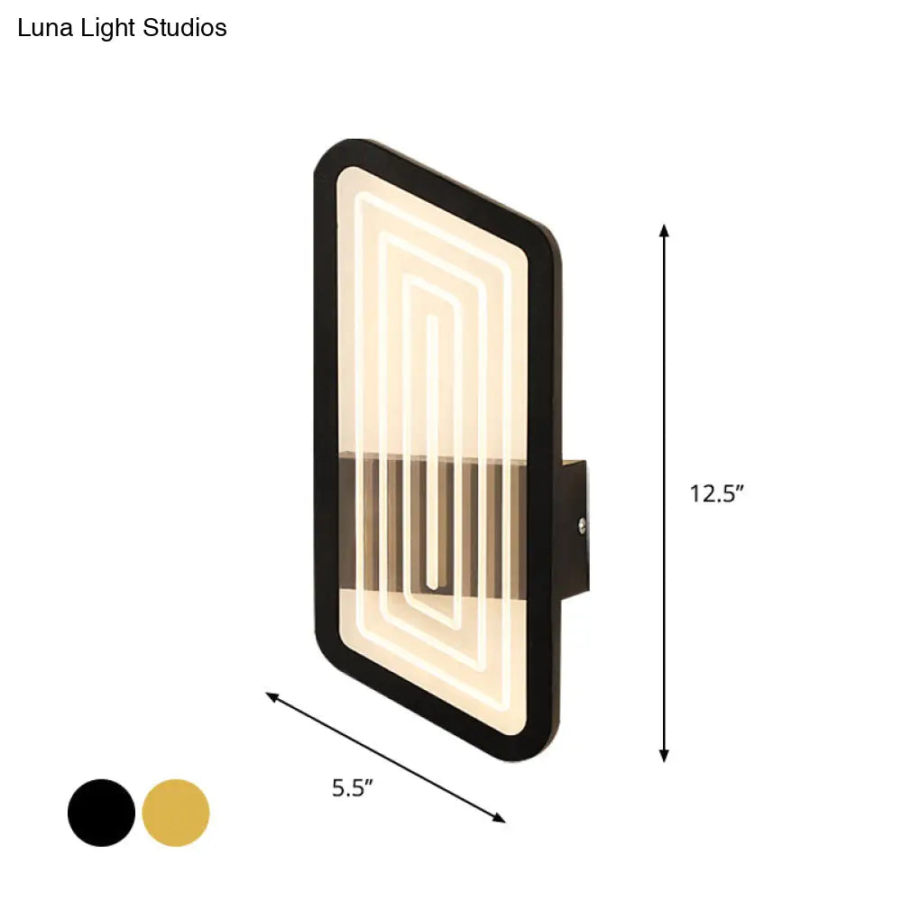 DecorBites™ Nordic Metallic Wall Sconce in Black/Gold with Warm/White Light, 12.5"/19.5" Wide