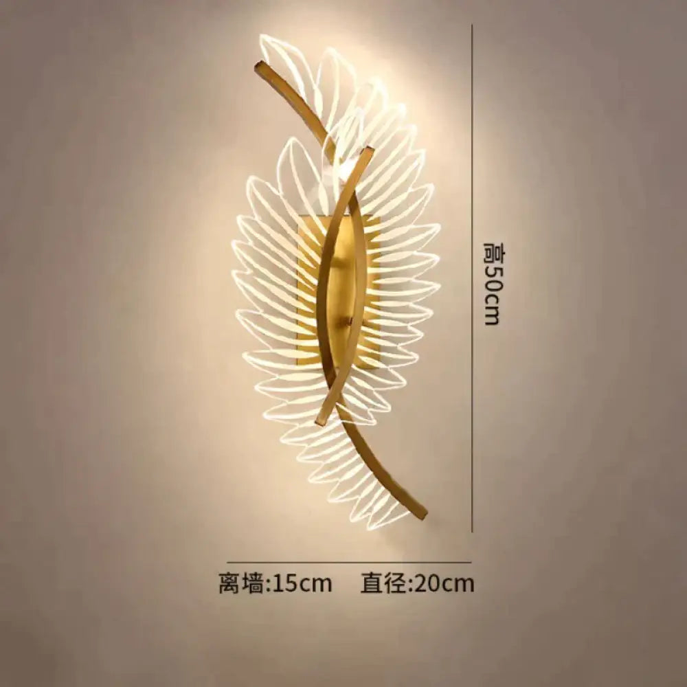 DecorBites™ Nordic modern art bedside feather LED Wall Lamp