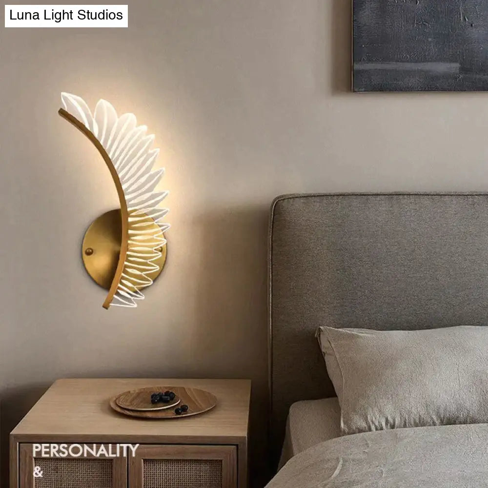 DecorBites™ Nordic modern art bedside feather LED Wall Lamp