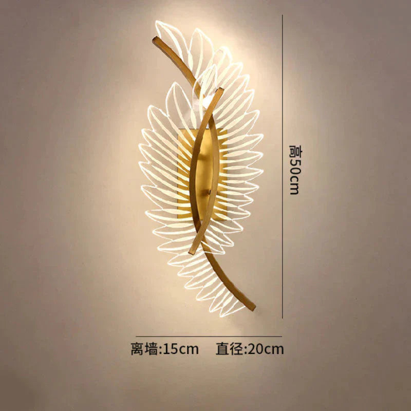 DecorBites™ Nordic modern art bedside feather LED Wall Lamp