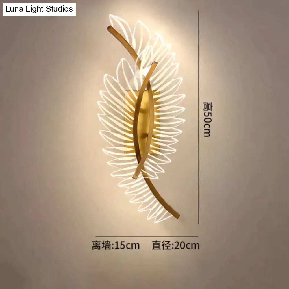 DecorBites™ Nordic modern art bedside feather LED Wall Lamp