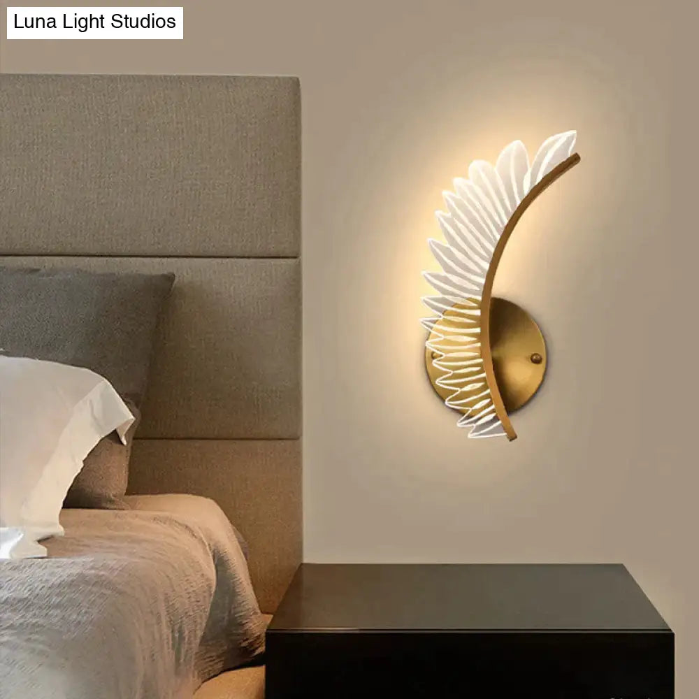 DecorBites™ Nordic modern art bedside feather LED Wall Lamp