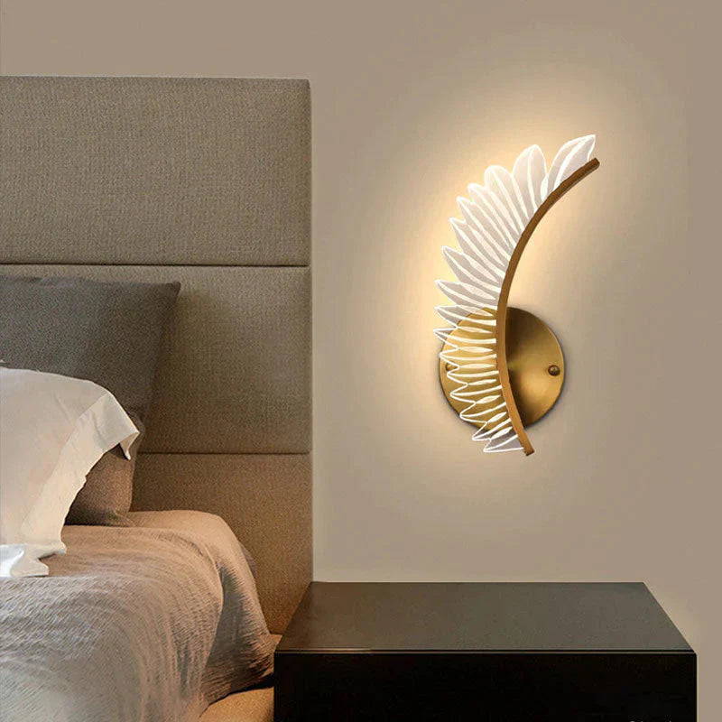 DecorBites™ Nordic modern art bedside feather LED Wall Lamp