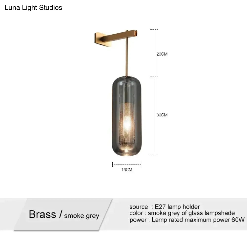 DecorBites™ Nordic Modern Decor Glass Lampshade for Bedroom Study Room Stairs Art Wall Lamp