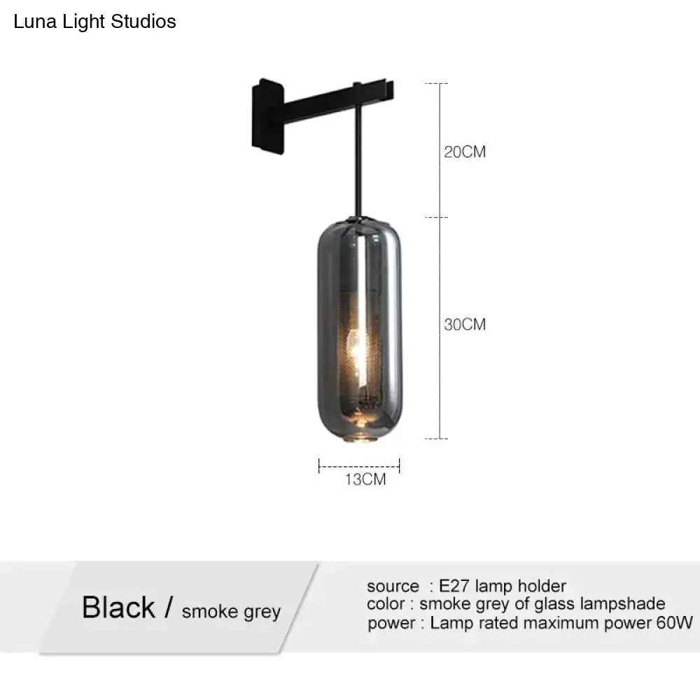 DecorBites™ Nordic Modern Decor Glass Lampshade for Bedroom Study Room Stairs Art Wall Lamp