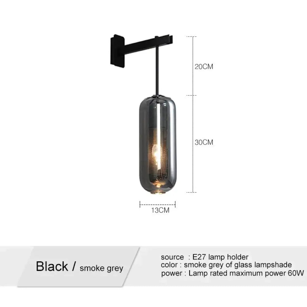 DecorBites™ Nordic Modern Decor Glass Lampshade for Bedroom Study Room Stairs Art Wall Lamp