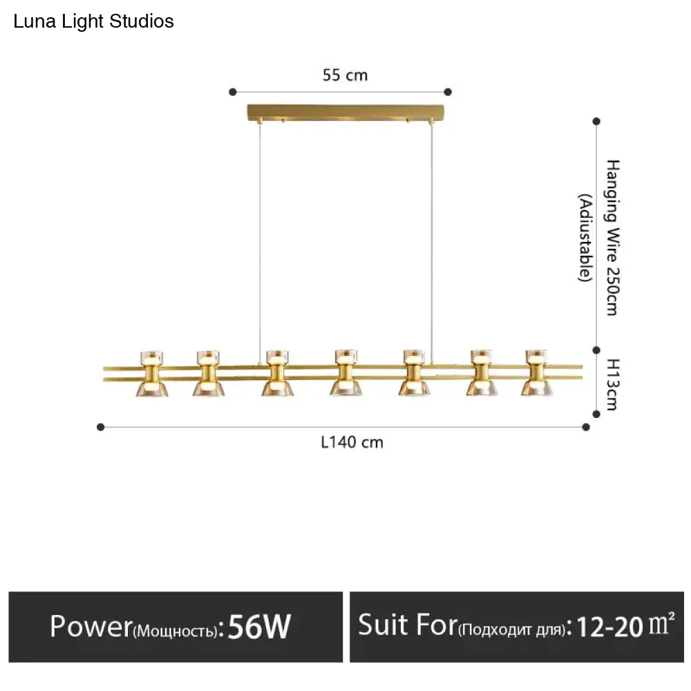 DecorBites™ Nordic modern minimalist light luxury bar LED strip lamp kitchen island table Light fixture