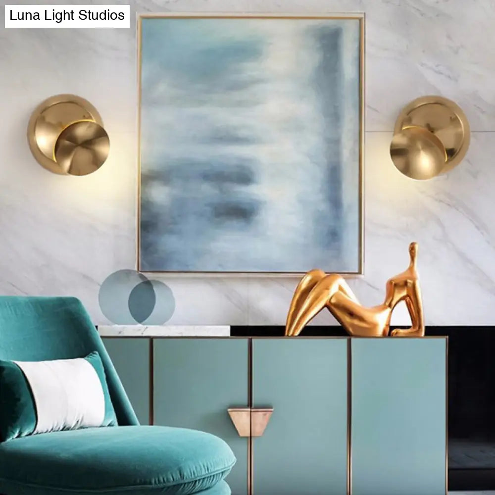 DecorBites™ Nordic Moon-shaped LED Sconce: Moveable Bedside Wall Light