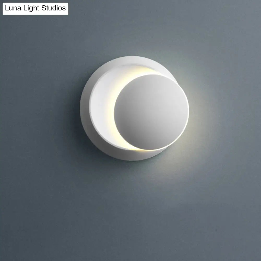 DecorBites™ Nordic Moon-shaped LED Sconce: Moveable Bedside Wall Light