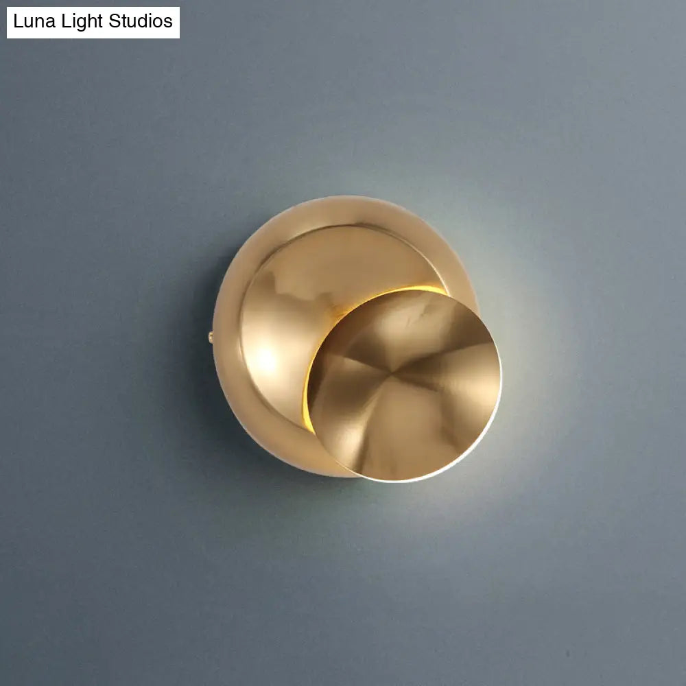 DecorBites™ Nordic Moon-shaped LED Sconce: Moveable Bedside Wall Light