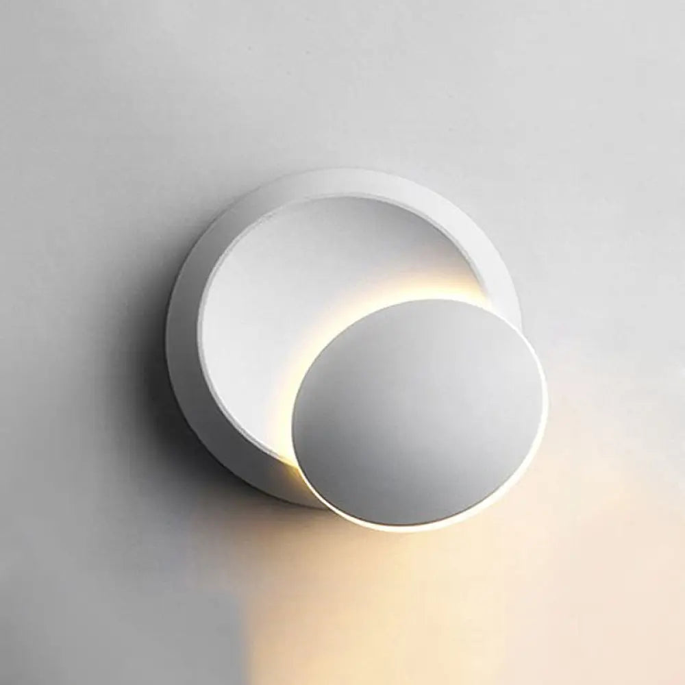 DecorBites™ Nordic Moon-shaped LED Sconce: Moveable Bedside Wall Light