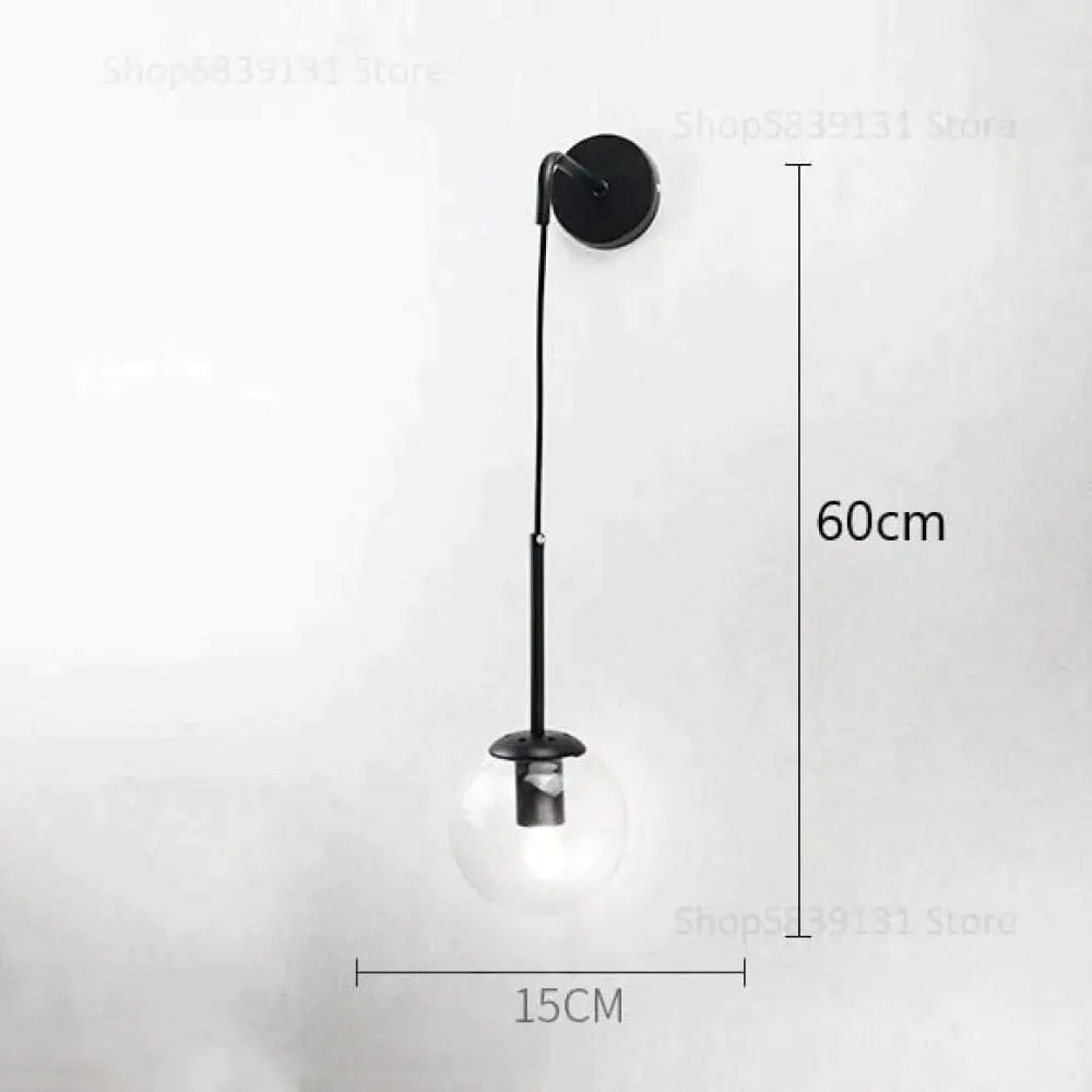 DecorBites™ Nordic Retro Modern Glass Ball Wall Lamps for Bedside Living Room Corridor Staircase Lighting