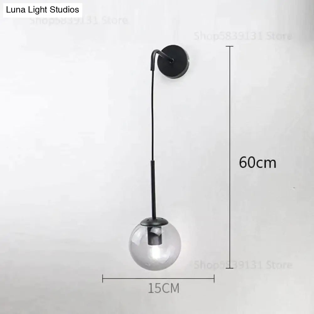 DecorBites™ Nordic Retro Modern Glass Ball Wall Lamps for Bedside Living Room Corridor Staircase Lighting