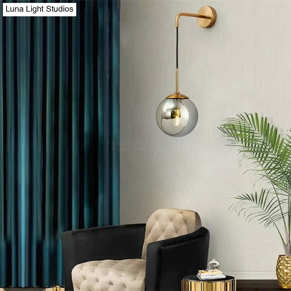 DecorBites™ Nordic Retro Modern Glass Ball Wall Lamps for Bedside Living Room Corridor Staircase Lighting