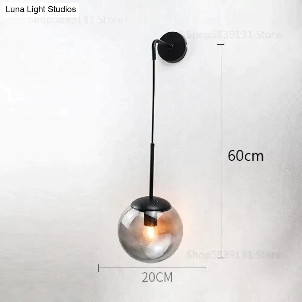 DecorBites™ Nordic Retro Modern Glass Ball Wall Lamps for Bedside Living Room Corridor Staircase Lighting