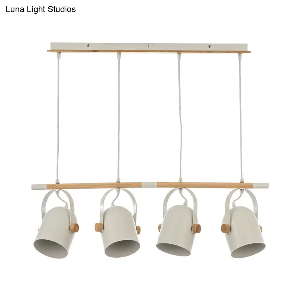 DecorBites™ Nordic Style Triple Metal Pendant Light with Adjustable Dome Shade for Island Lighting in White