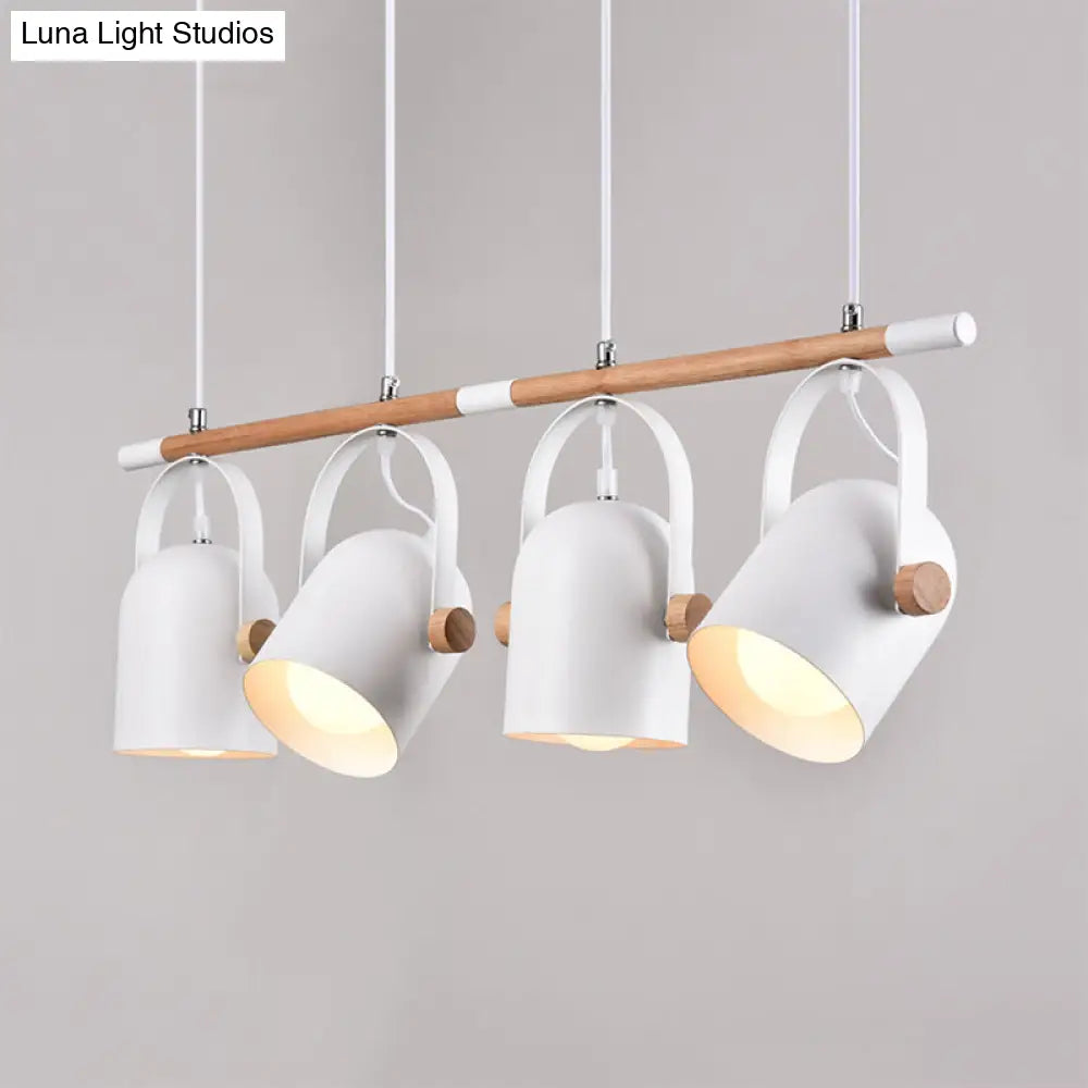 DecorBites™ Nordic Style Triple Metal Pendant Light with Adjustable Dome Shade for Island Lighting in White