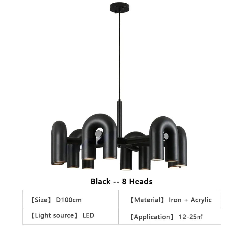 DecorBites™ Nordic U Shape LED Ceiling Chandelier