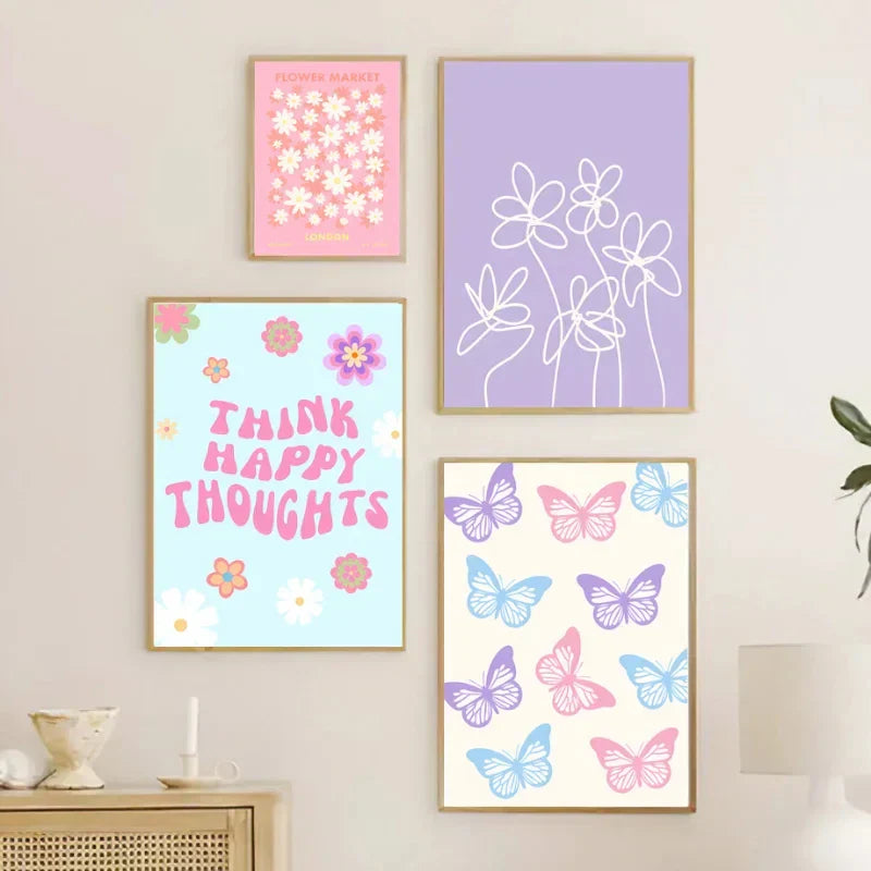 DecorBites™ Pastel Purple Abstract Wall Art Print