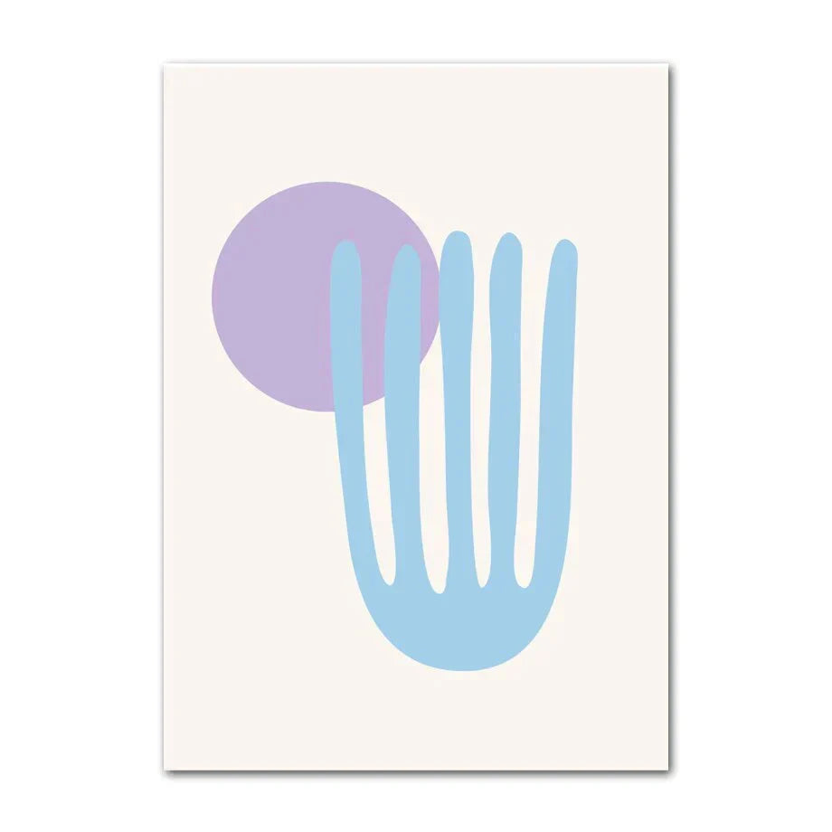 DecorBites™ Pastel Purple Abstract Wall Art Print
