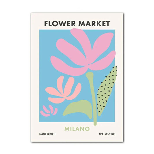 DecorBites™ Pastel Smile Flower Canvas Wall Art