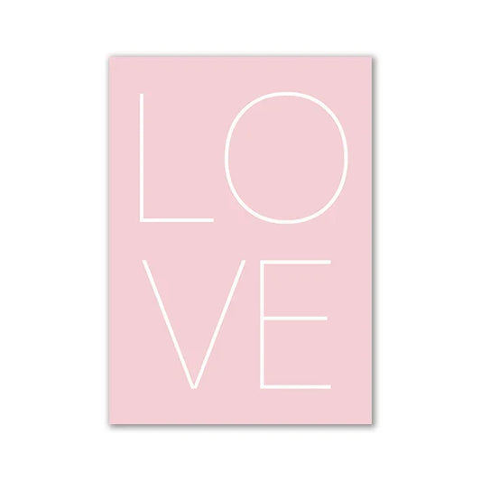 DecorBites™ Pink Aesthetic Room Decor: Modern Wall Art