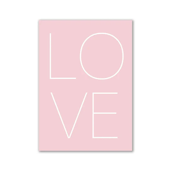 DecorBites™ Pink Aesthetic Wall Art Set for Girl's Modern Bedroom