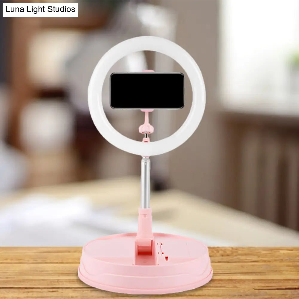 DecorBites™ Pink Metallic LED Makeup Flash Light - Modern USB Style