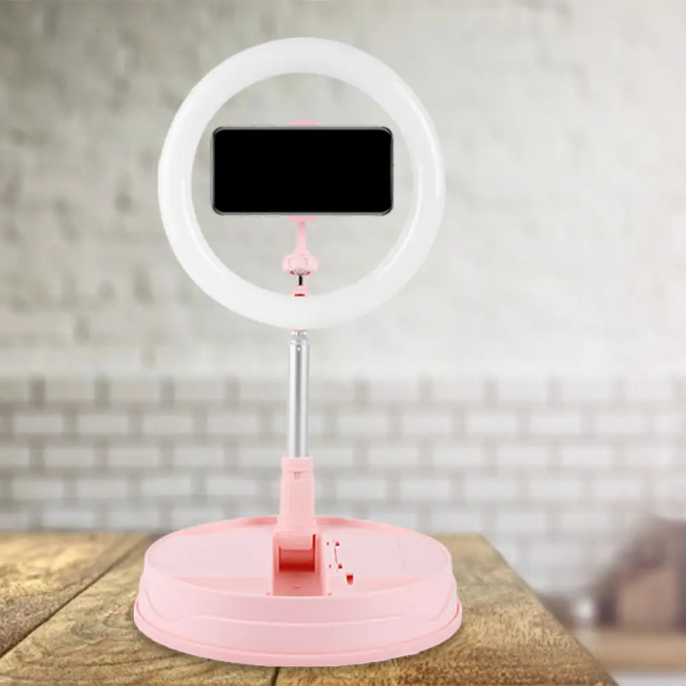 DecorBites™ Pink Metallic LED Makeup Flash Light - Modern USB Style