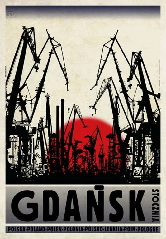 DecorBites™ Poland City Vintage Canvas Wall Art Print