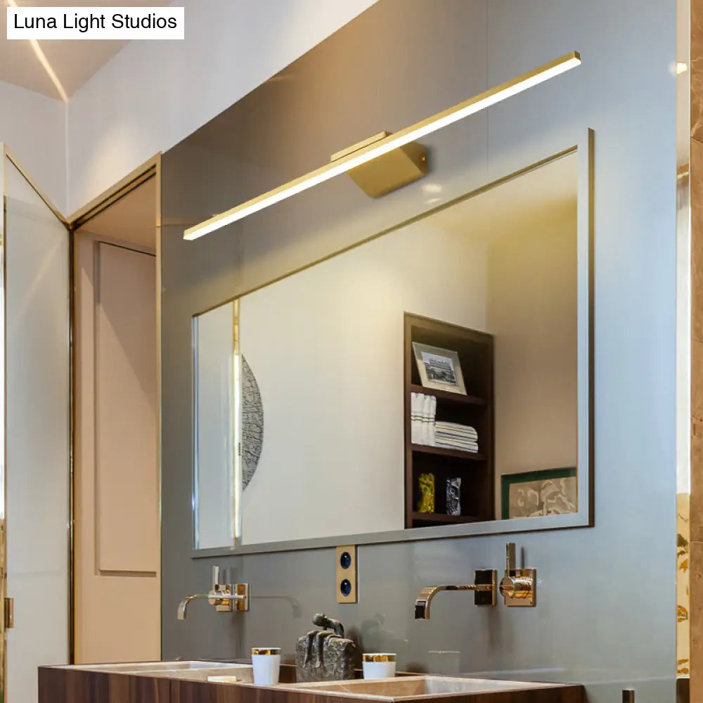 DecorBites™ Postmodern Brass LED Sconce Vanity Light with Acrylic Bath Wall Fixture