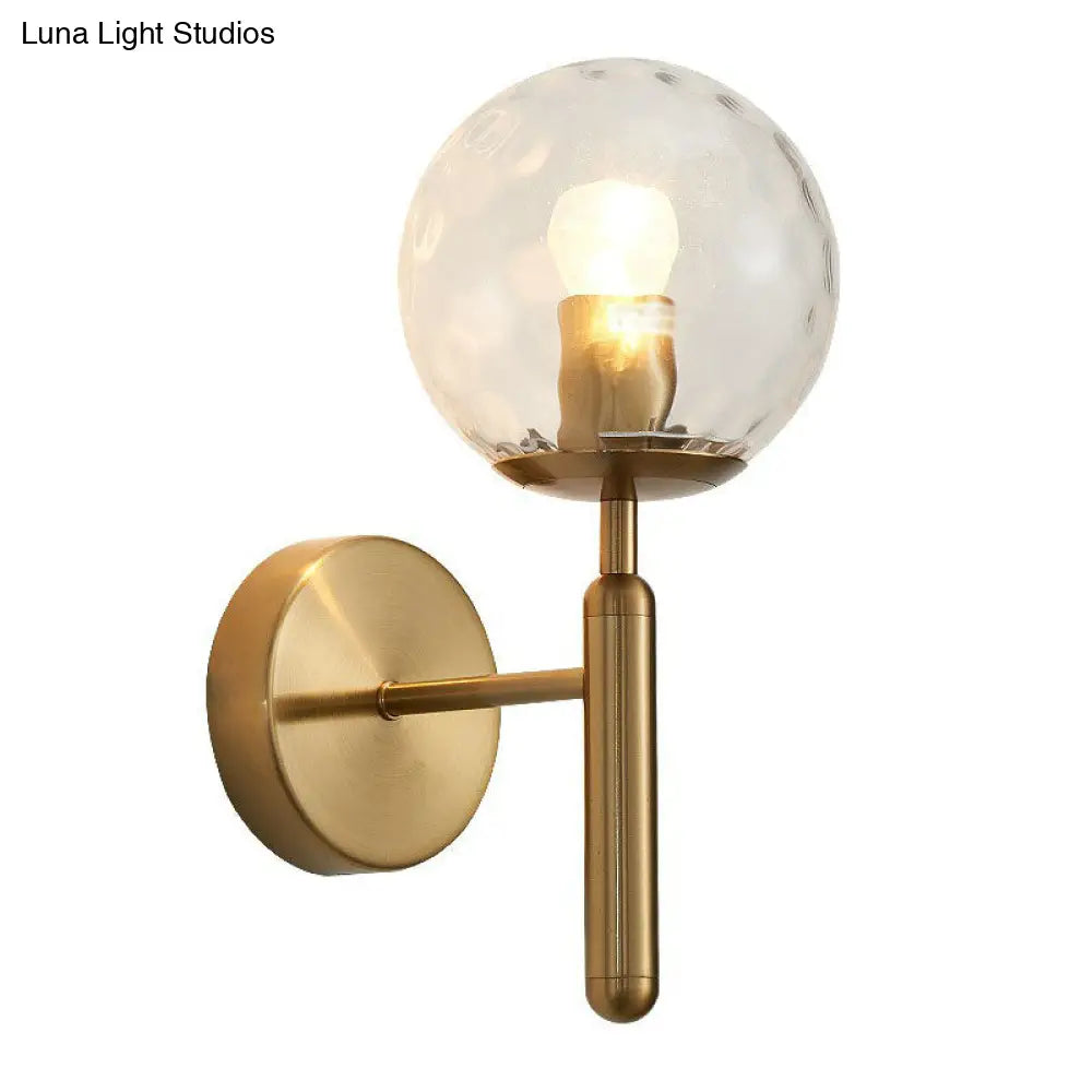 DecorBites™ Postmodern Glass Ball Wall Light for Bedroom - Single Bulb Sconce Kit
