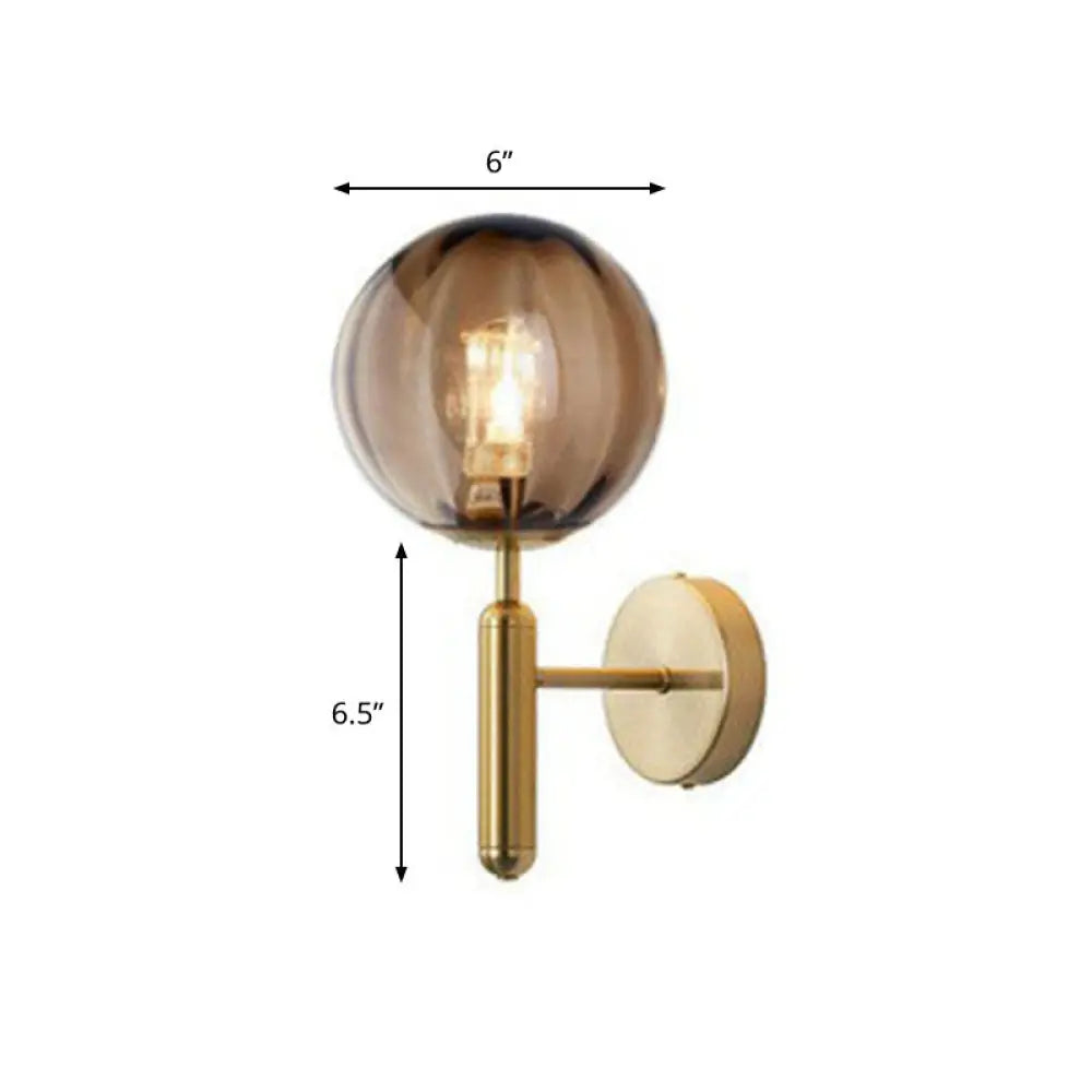 DecorBites™ Postmodern Glass Ball Wall Light for Bedroom - Single Bulb Sconce Kit