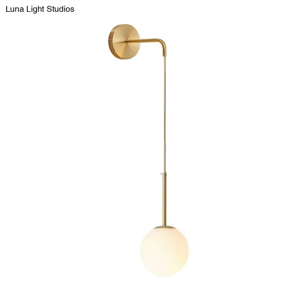 DecorBites™ Postmodern Glass Globe Wall Lamp for Bedroom - 1-Light Wall Mount Fixture