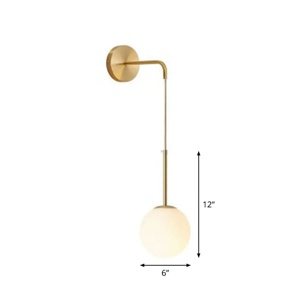 DecorBites™ Postmodern Glass Globe Wall Lamp for Bedroom - 1-Light Wall Mount Fixture