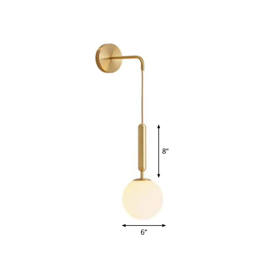 DecorBites™ Postmodern Glass Globe Wall Lamp for Bedroom - 1-Light Wall Mount Fixture